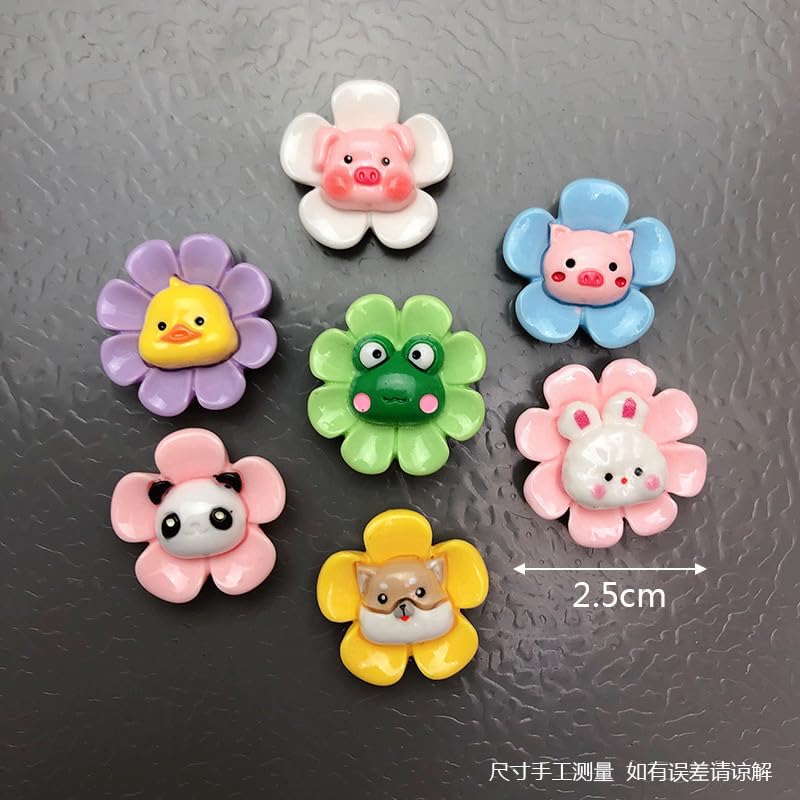 30 Aimants Fleurs 3D Colorés Pour Frigo - 3 Tailles (1,9 à 3,5 Cm) - Décoration Cuisine, Bureau, Tableau Blanc