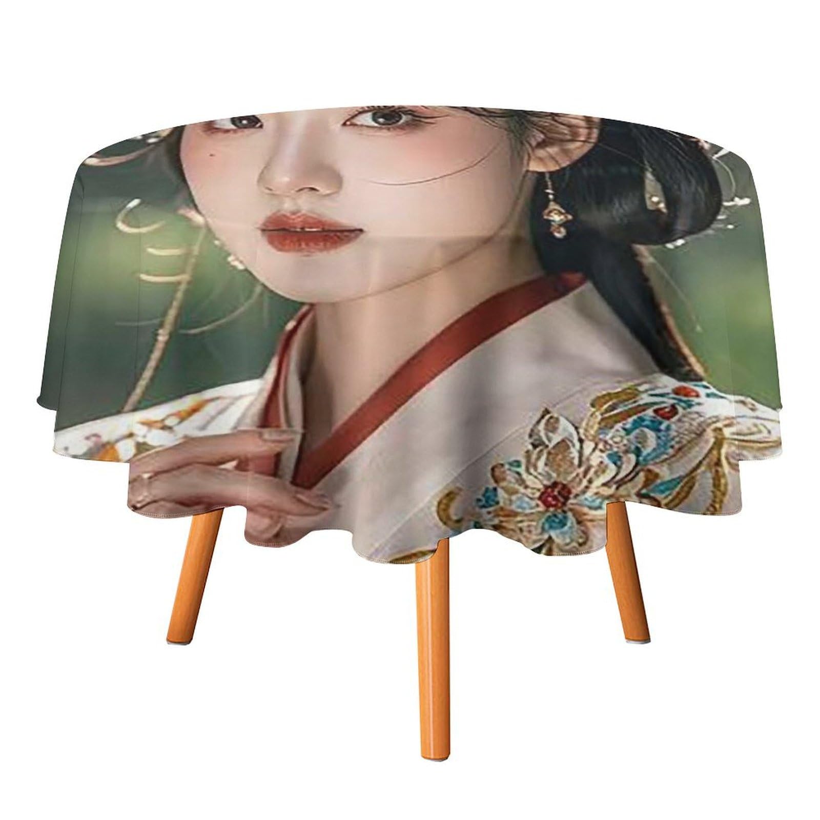 Nappe ronde anti chaleur et taches en polyester lavable 178 cm Youthful