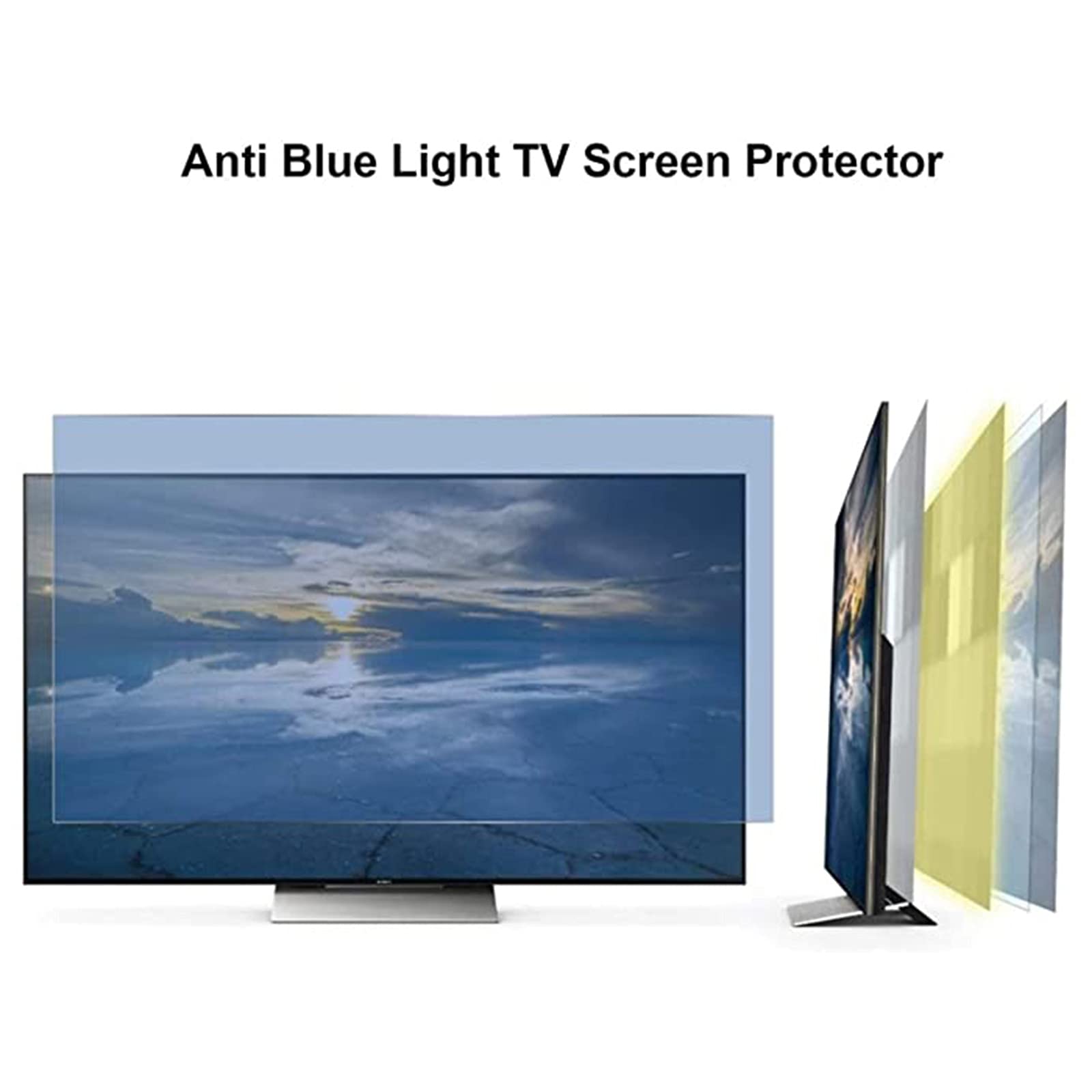 Ochraniacz ekranu telewizora, filtr do monitora przeciw niebieskiemu światłu matowy antyodblaskowy ochraniacz przed promieniowaniem chroni oczy i sen lepiej, 50" (1095 * 616)