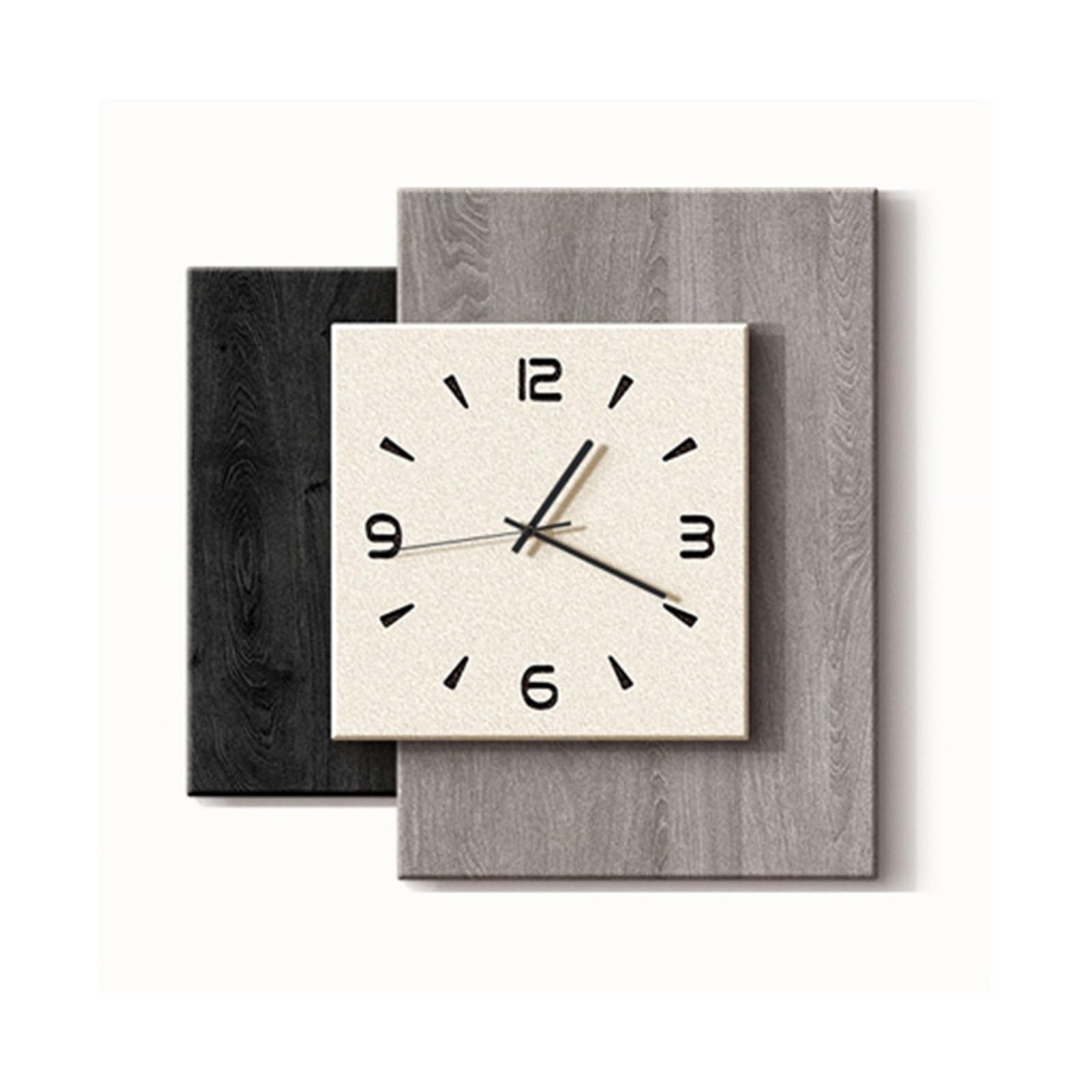 Mq5rB8u1 Living Room Minimalist Wall Clock Sandstone Texture Unique Shape Battery Operated Silent Clear and easy to read(Medium)