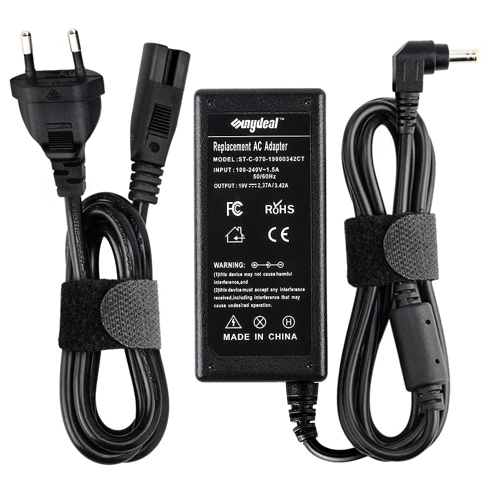 Sunydeal 65W JBL Ladekabel passend für JBL Xtreme, Xtreme 2, Extreme 2, Teufel ROCKSTER Cross /Go, Harman Kardon GO Play, FUGOO Boombox, Bluetooth Lautsprecher Ladegerät Netzteil 19V Adapter 5.5*2.5mm