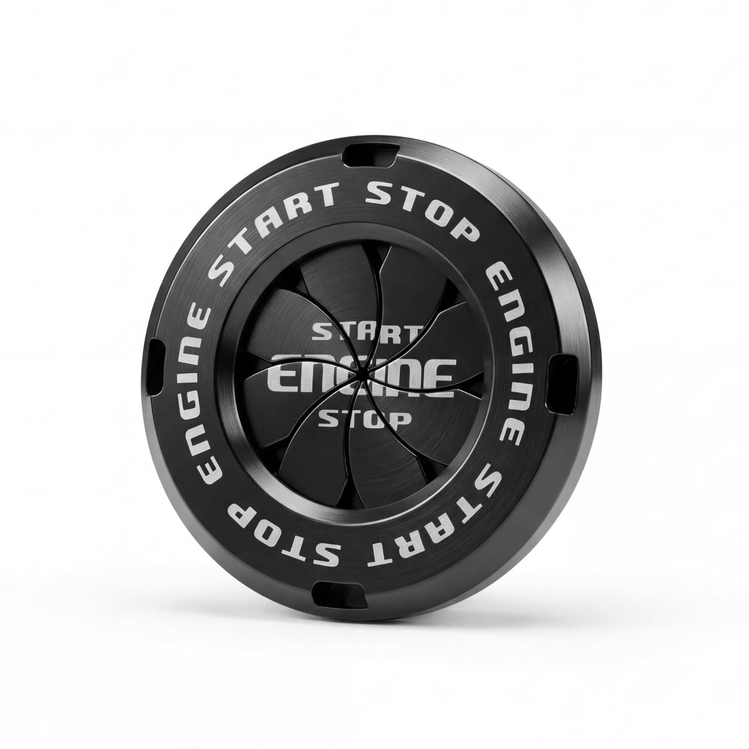 DETACHI Car Start Button Cover, ABS Rotatable Push Start Switch Cover, Anti Scratch Interior Decoration Accessory, Ignition Cover Protector Engine Push Button Sticker for All Cars