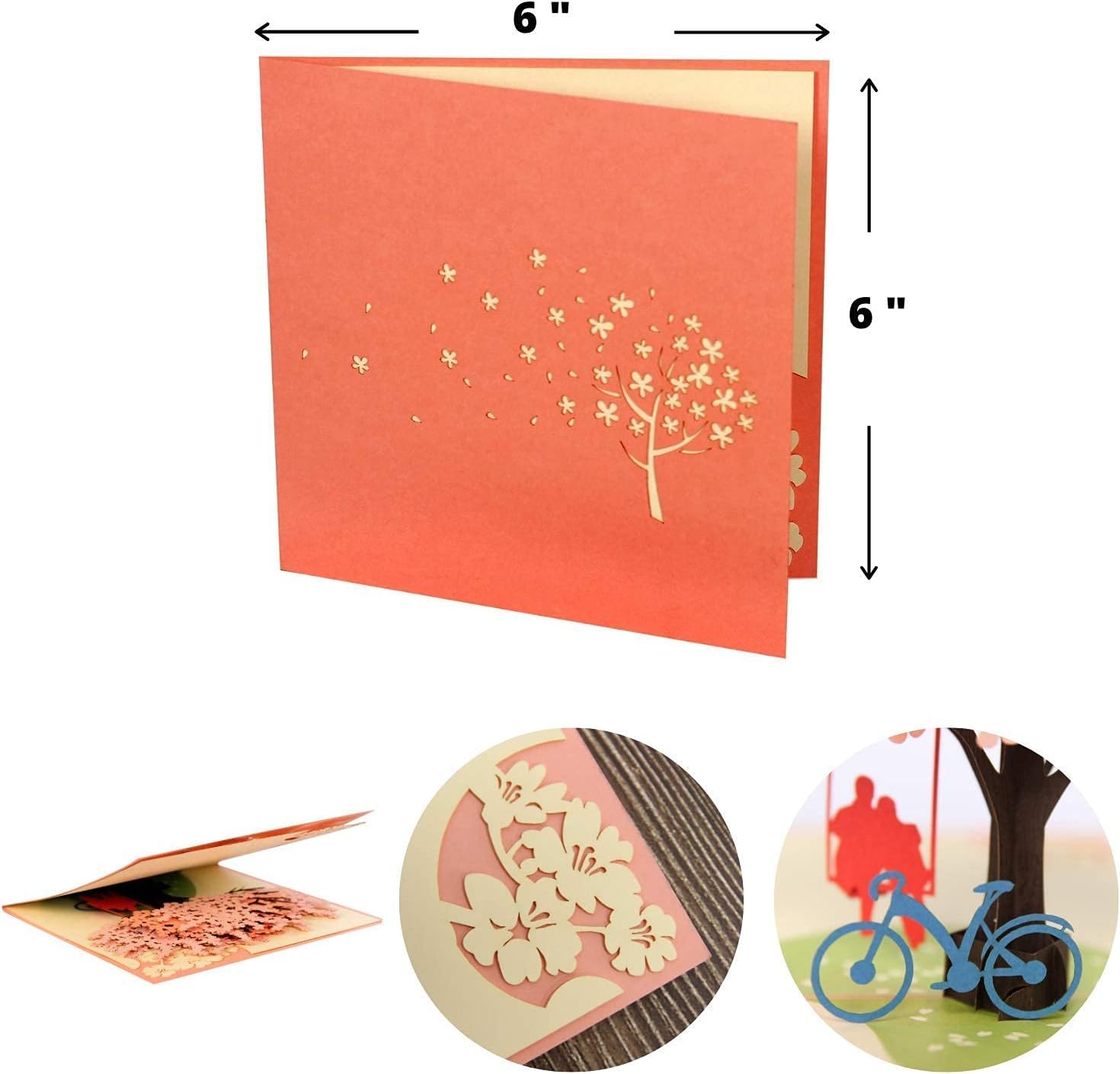 CUTE POPUP - Happy Anniversary Popup Card for Her, Romantic Flower Popup Card, Birthday Popup Card for Your Woman.