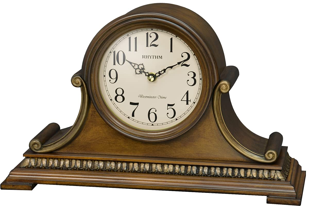 RHYTHMClock CRH265UR06 9 x 14.6 in. WSM St.Vincent Wooden Musical Clock