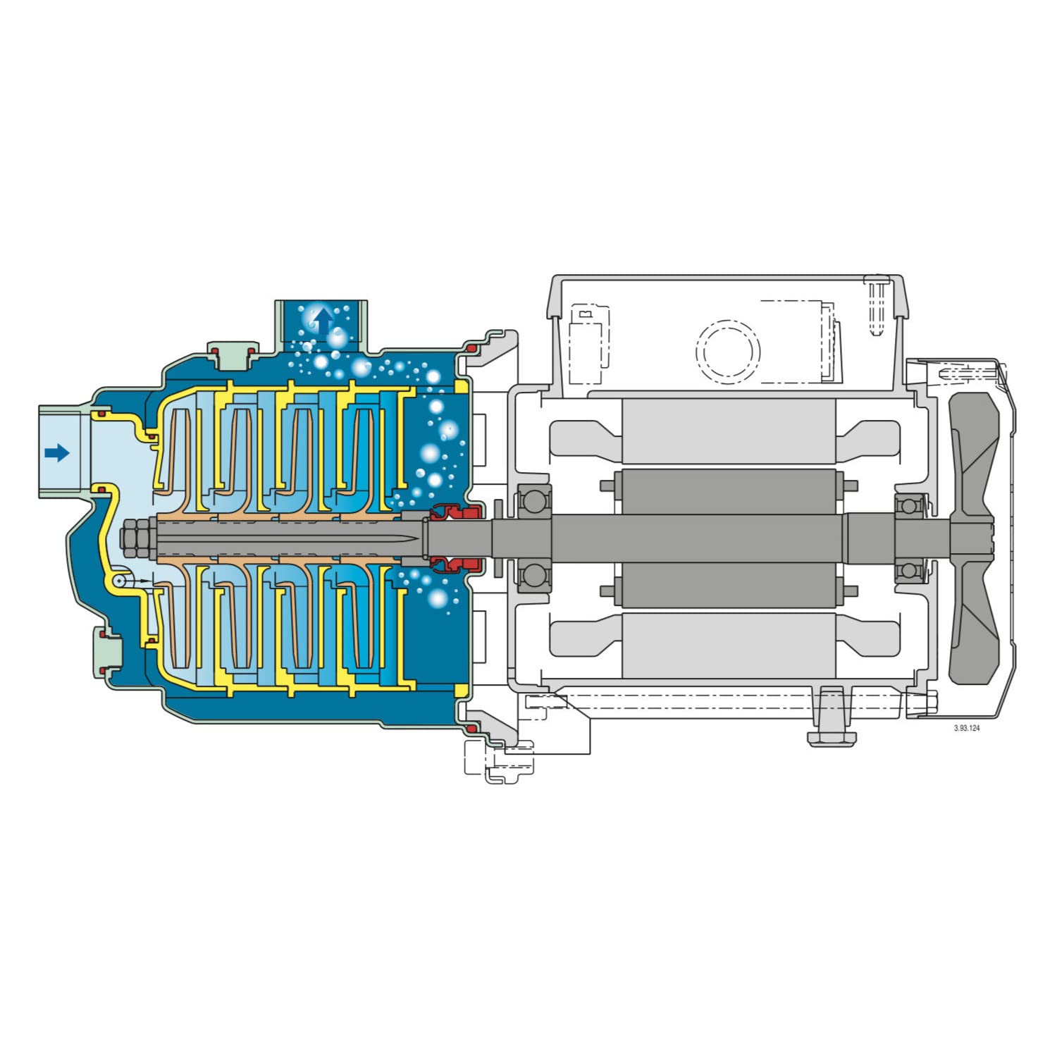 Pompe a eau Calpeda MXAM204 0,55 kW inox jusqu'à 4,5 m3/h monophasé 220V