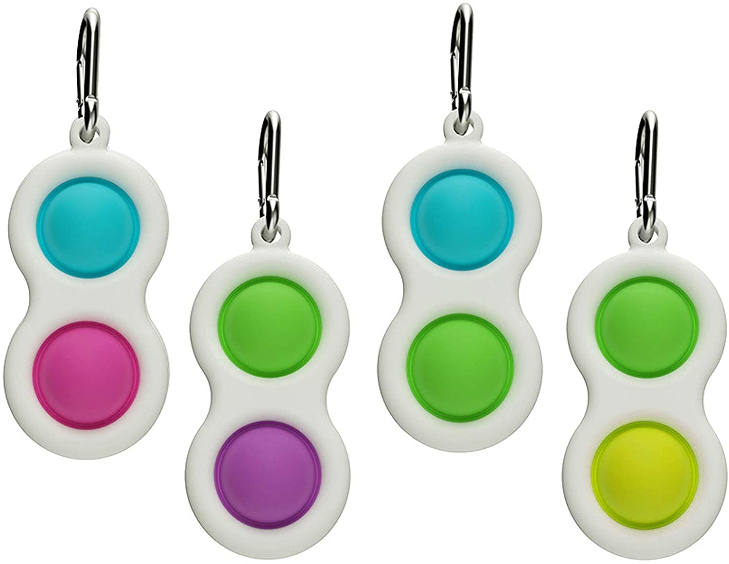 Chigy Wooh Push Bubble Fidget Toy Simple Dimple Sensory Toys Small pop it Keychain for Adults Multipurpose Keychain [Pack of 4] (B097TY3NSW) Amazon Price History, Amazon Price Tracker