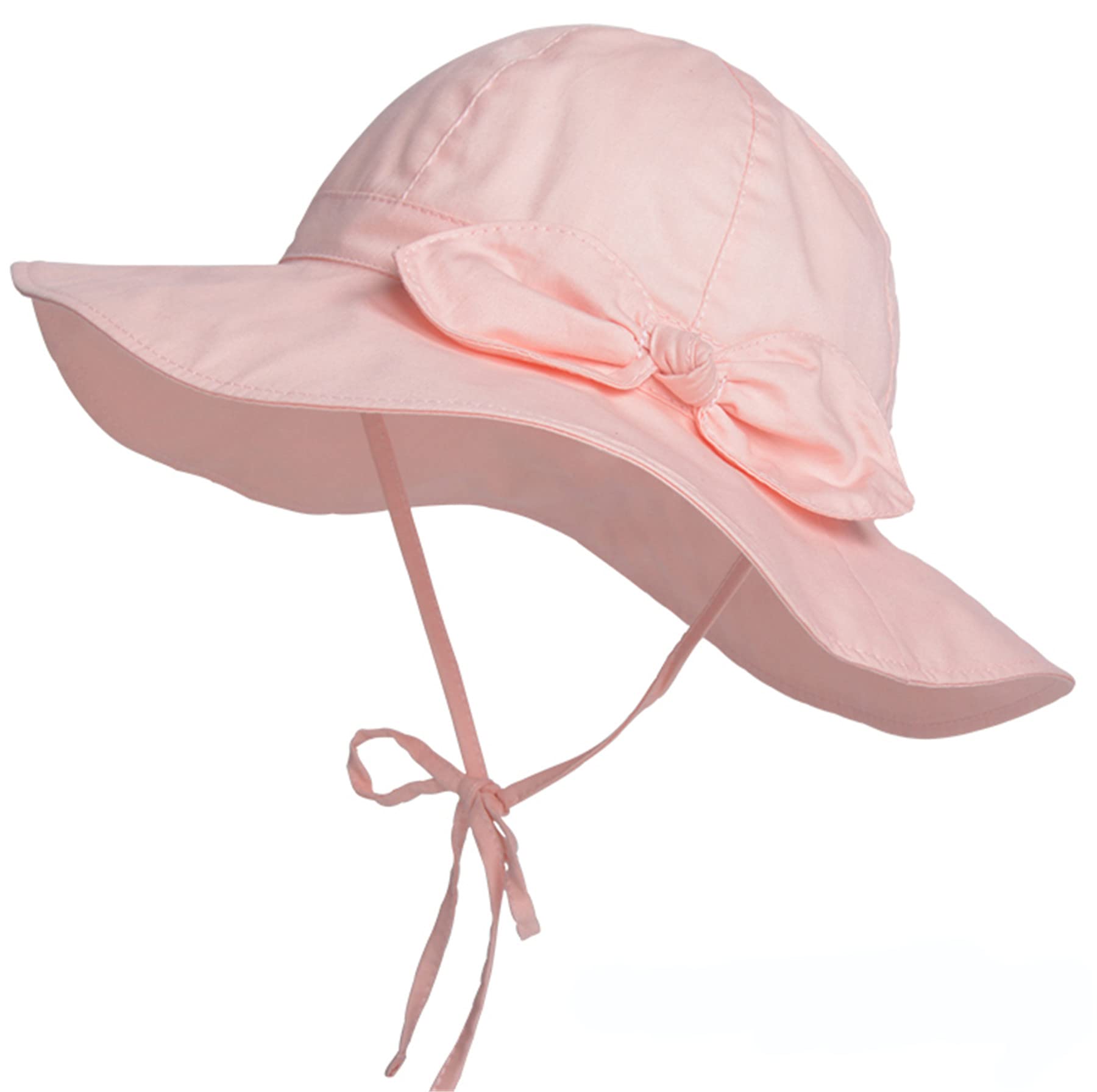 Baby Girl Sun Hat Infant Summer Beach Hats with UPF 50+ Toddler with Wide Brim Strap Outdoor Bucket Hat