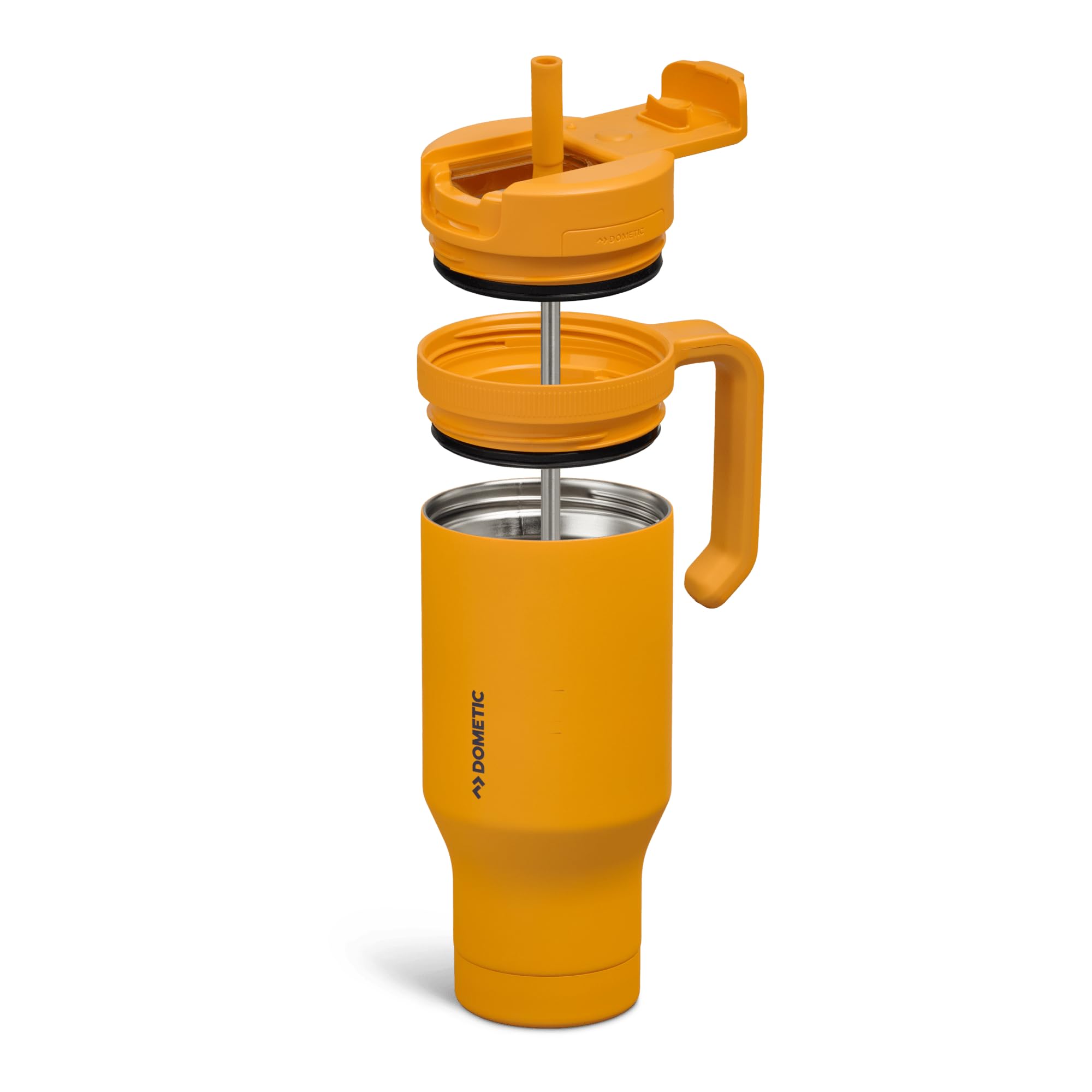 Dometic 30 oz Travel Tumbler | Stainless Steel Insulated Drinkware with Straw Lid and Carry Handle | Glow
