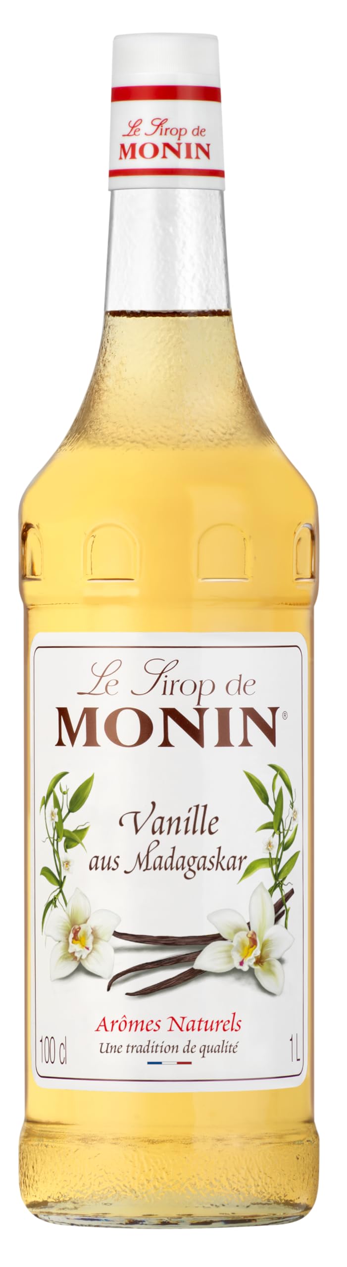 MONIN-SET Café 5+5 | 5 Liter Kaffee Sirup + 5 x Pumpen - Karamell, Vanille, Praline-Nuss, Haselnuss, Weisse Schokolade (5 x 1,0l)