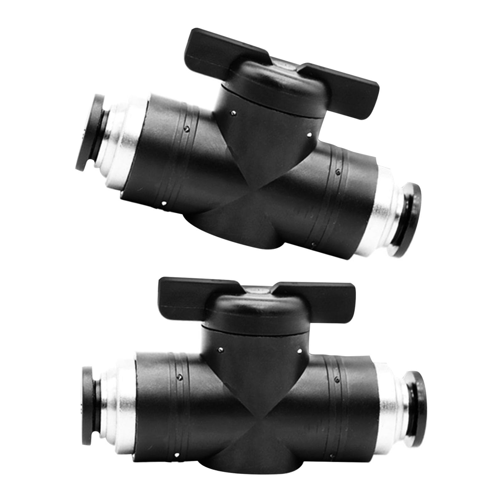 Msioytog Buc12 Of 2 Sturdy Brass Pneumatics Round Valves With Push To Connection Designs For Air Flows Efficiency Quick Connection Valves