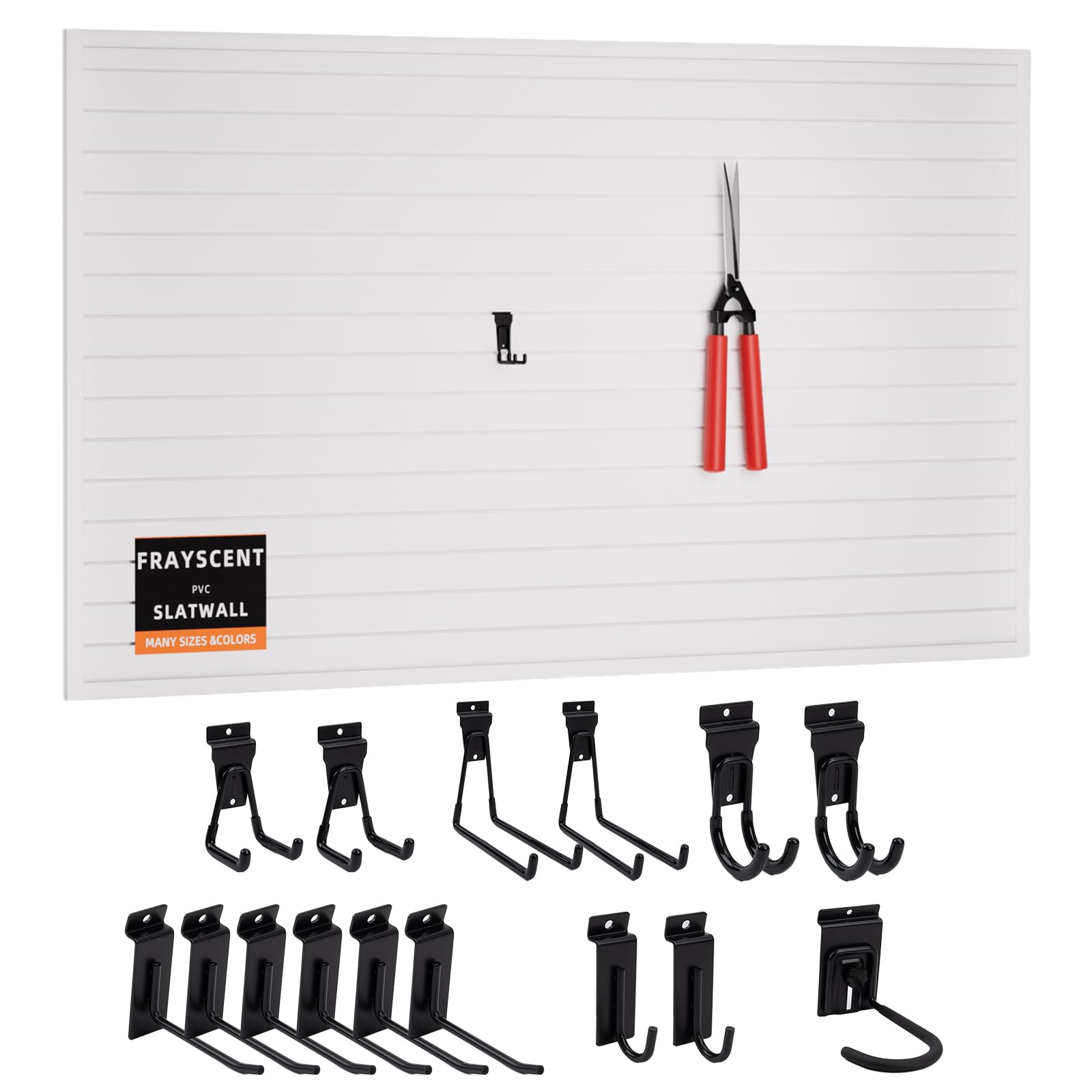 Buy Slat Wall Paneling 4x8 ft with 15pcs Slat Wall Hanging Hooks