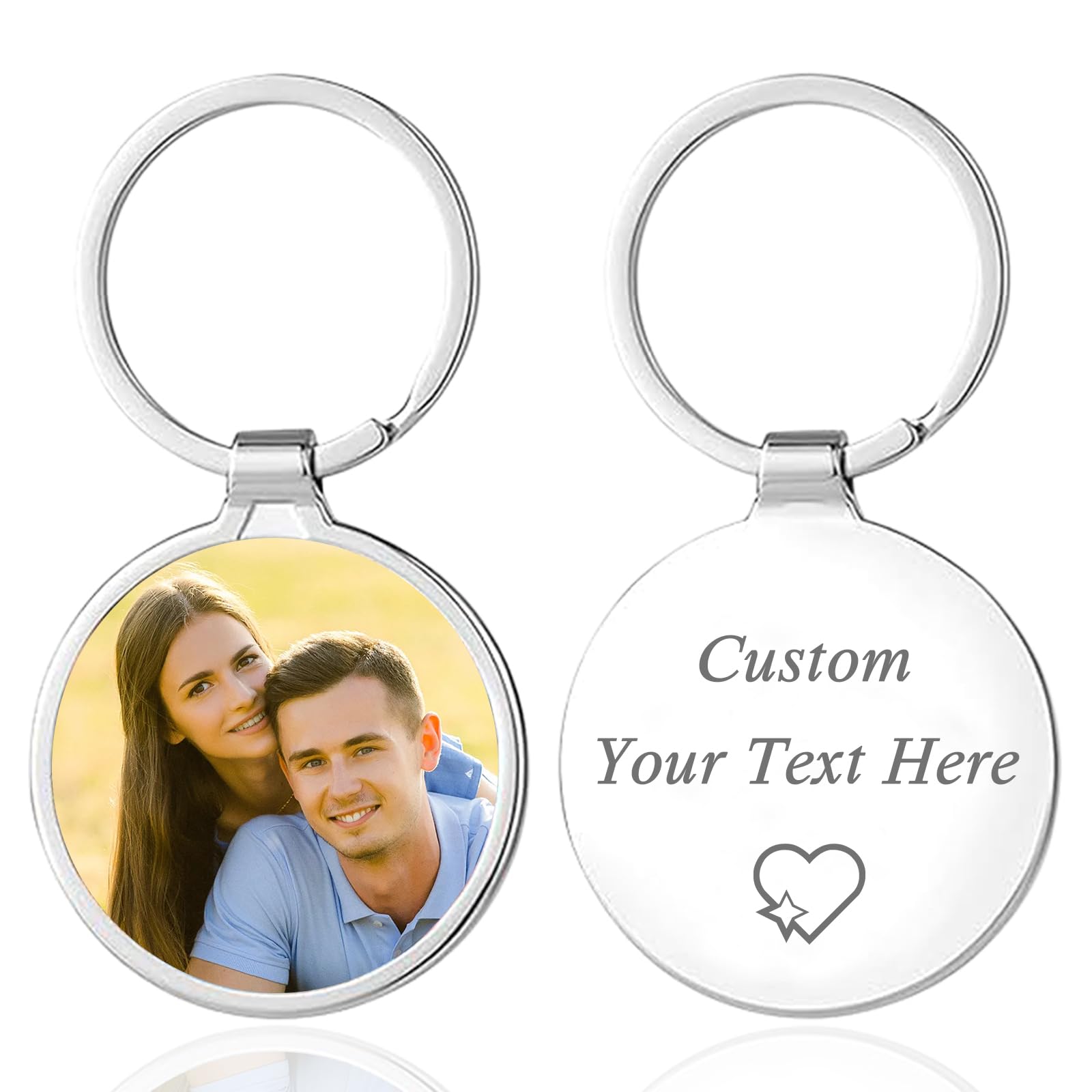Fkf Unisex Garden Personalized Keyring With Picture Custom Engraving Text Photo Keyrings Anniversary Memorial Keychain Gifts For Him Men Boyfriend Dad (Garden)
