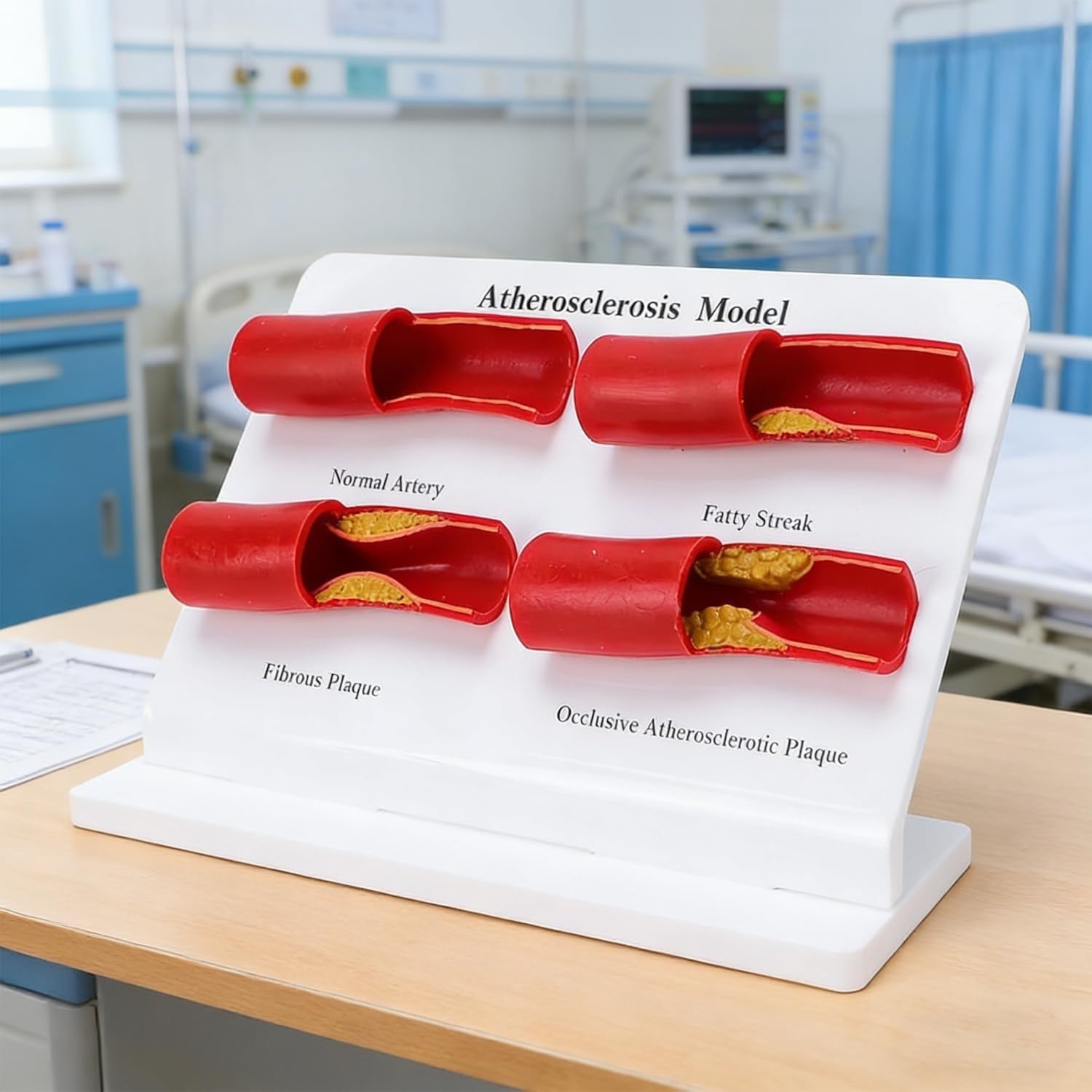 Menschliches Atherosklerosemodell, 4-stufiges pathologisches anatomisches Darstellungsmodell der Arterie, verwendet for medizinische Lehre und Demonstration der Physiologie des
