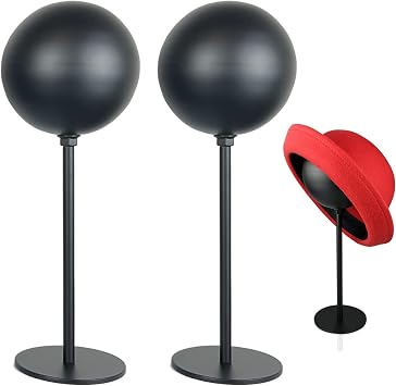 metal hat stand Durable spherical shape hat Holder Storage Stand wig Display Holder Mask Display , Set of 2 Shipping from USA