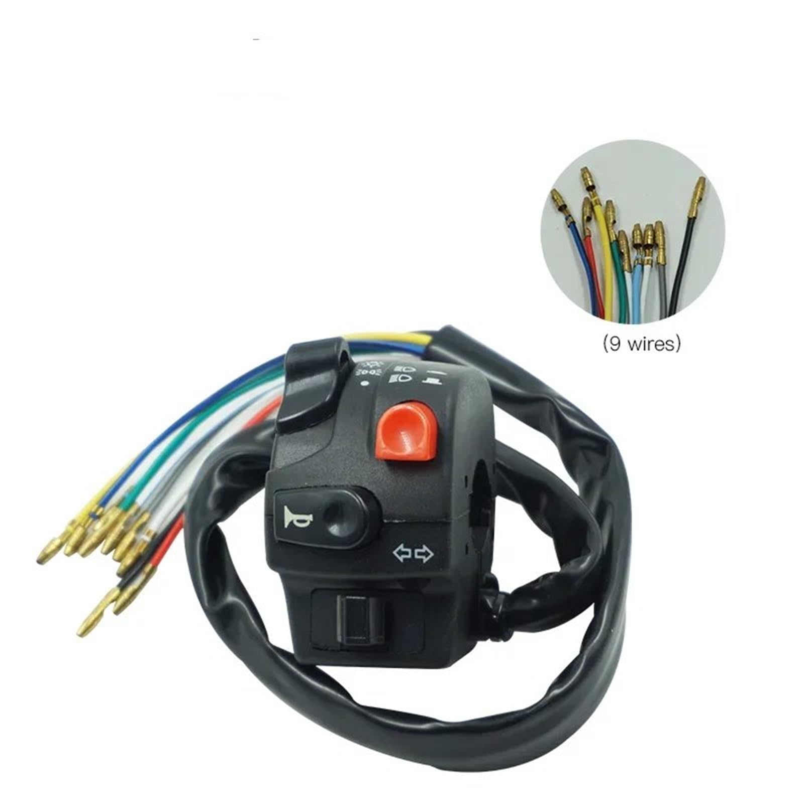 Pulsante Per Clacson Compatibile Con Yamaha L'interruttore Manubrio Moto Indicatore Di Direzione Universale Per Fari Avvisatore Acustico ON OFF Interruttore Di Avviamento 22mm 7/8"