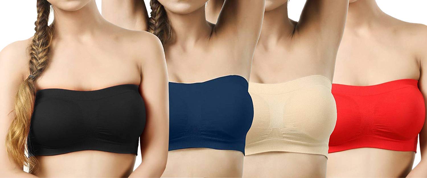 BEYOND BEAUTYWomen's Cotton & Spandex Non-Padded Non-Wired Regular Bra (Pack of 4) (SS-FHG-JKI_Assorted_Free Size)