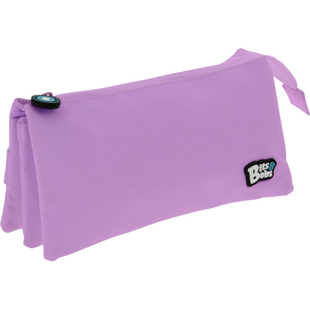 Grafoplás 37545464 Triple Pencil Case, Lavender, 23.5 x 12 x 14 cm, Bits & Bobs