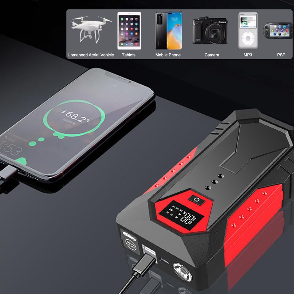 1200A Urządzenie Do Uruchamiania Awaryjnego Samochodu 22000mAh Power Bank Benzyna Diesel Ładowarka Samochodowa Począwszy Od Akumulatora Samochodowego Booster Buster