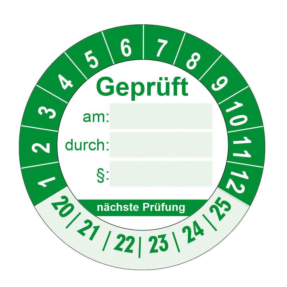 Elektrocheck-Prüfplaketten 'gültig Bis 2026' – Runde Folienaufkleber, Ø 15–30 Mm, Direkt Vom Hersteller