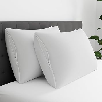 Set of 4 King AllerEase Pillow Protectors - Moisture Wicking, Advanced Allergy Protection - Premium Polyester, Zippered Protectors