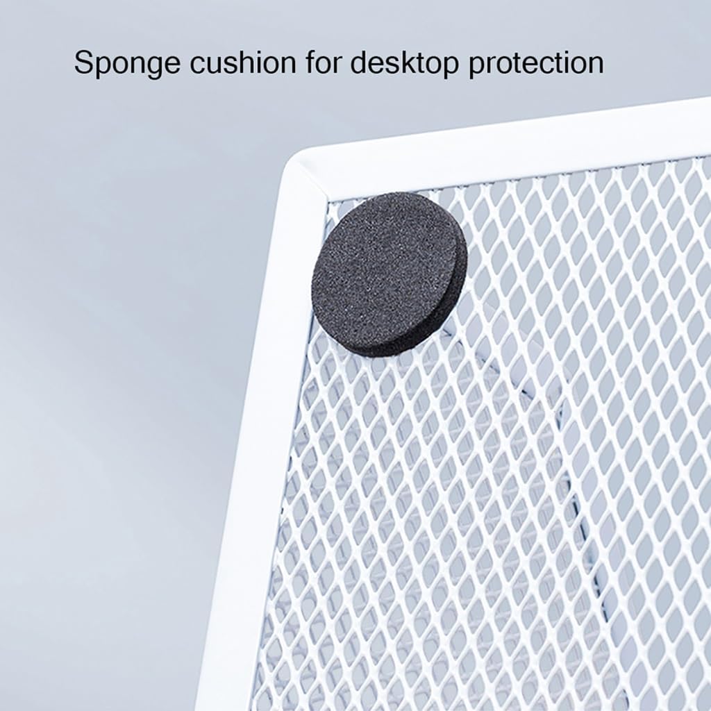 メタルメッシュファイルホルダーナイザー オフィスや自宅の収納用 3セクションデスク垂直マガジンラック(ブラック)