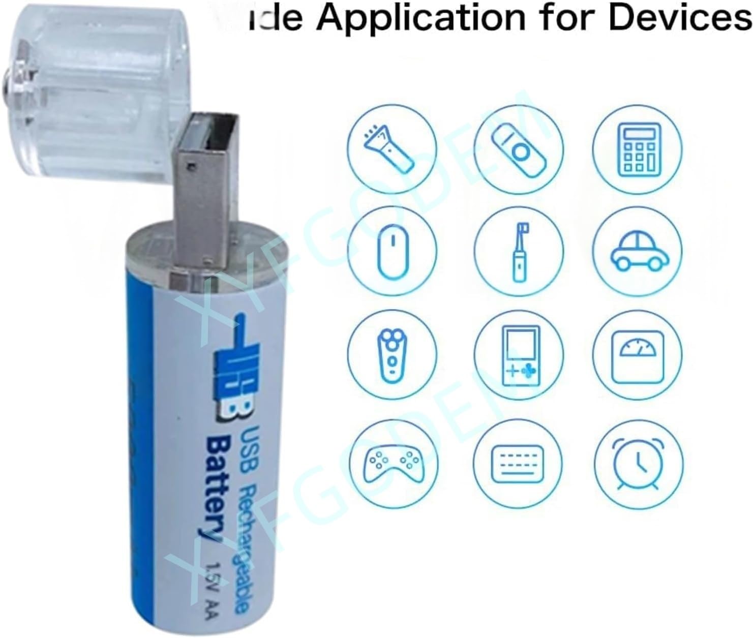 Lot de 4/8 piles AA rechargeables par USB, batteries au lithium 1,5 V, double A, 5 900 mAh avec prise
