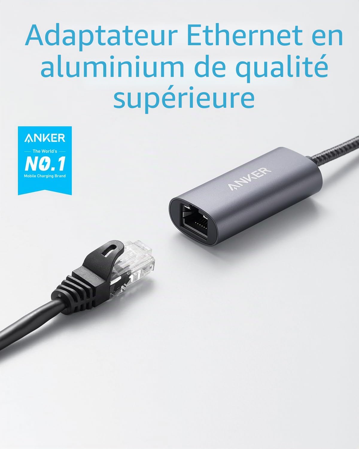 Anker PowerExpand Adaptateur USB C vers Gigabit Ethernet en Aluminium, Compact