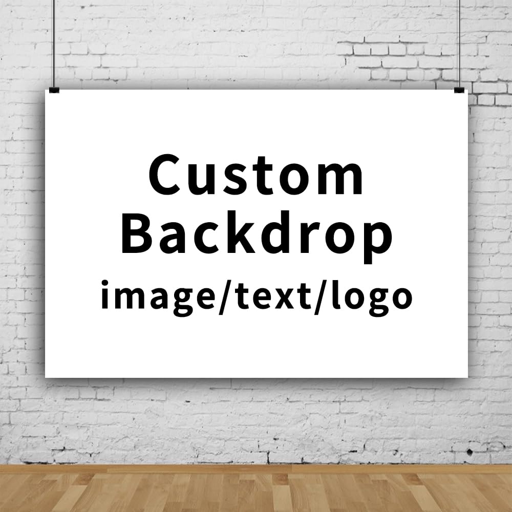 Canessioa Custom Backdrop Personalized Customized Backdrops Customize Your Image Logo Text Photography Background Vinyl Banner Party Decorations 7x5ft