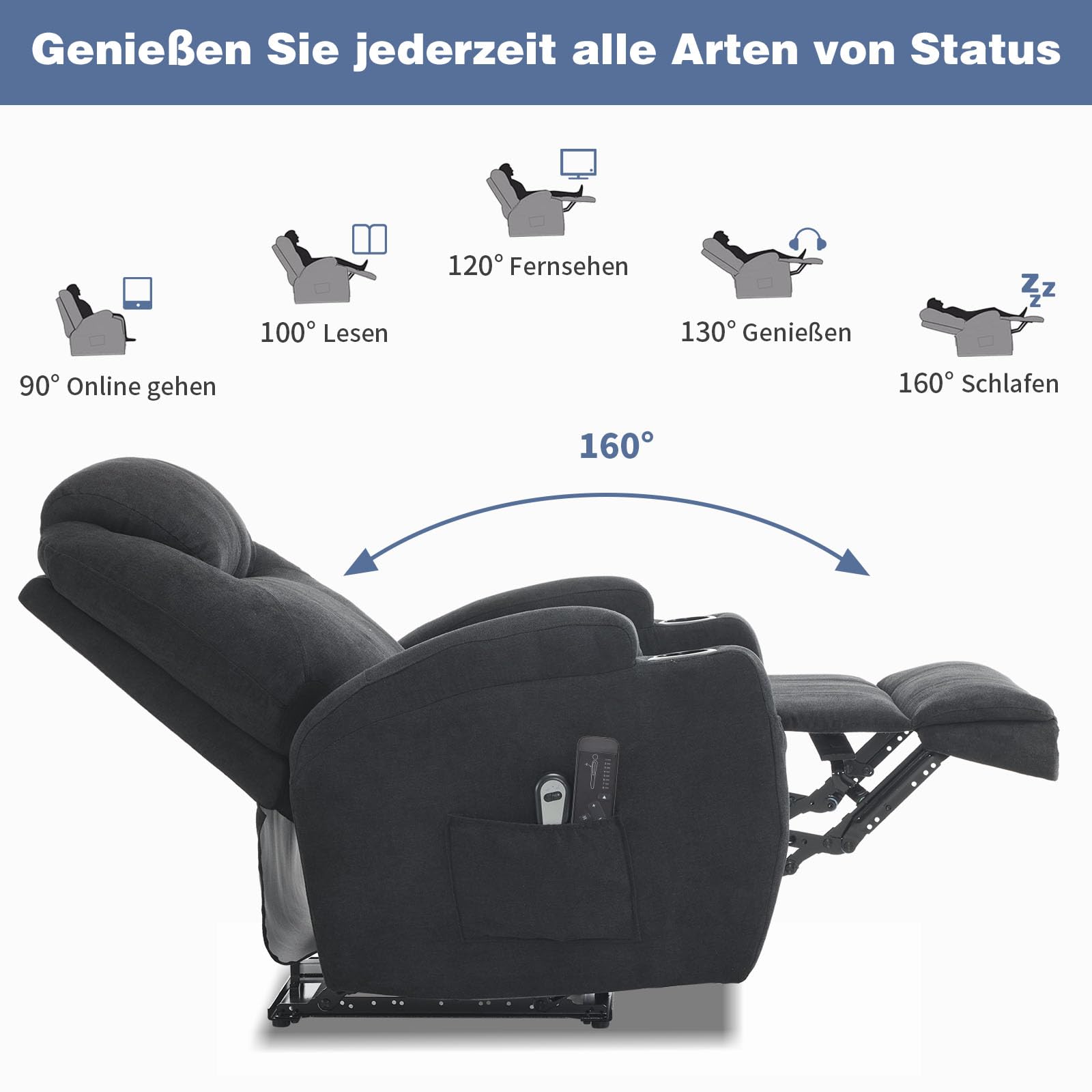 LEADZM Fernsehsessel Relaxsessel Ruhesessel