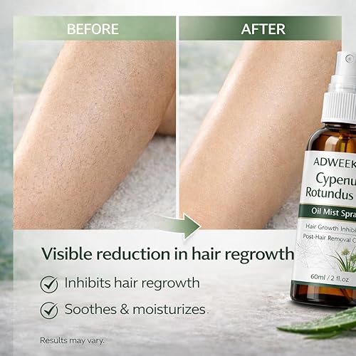 Miniatura 8 de Cyperus Rotundus Oil Mist Spray, Post-Hair Removal Care, Lightweight Plant-Based Body Oil to Slow Appearance of Regrowth, For Legs, Arms, Underarms