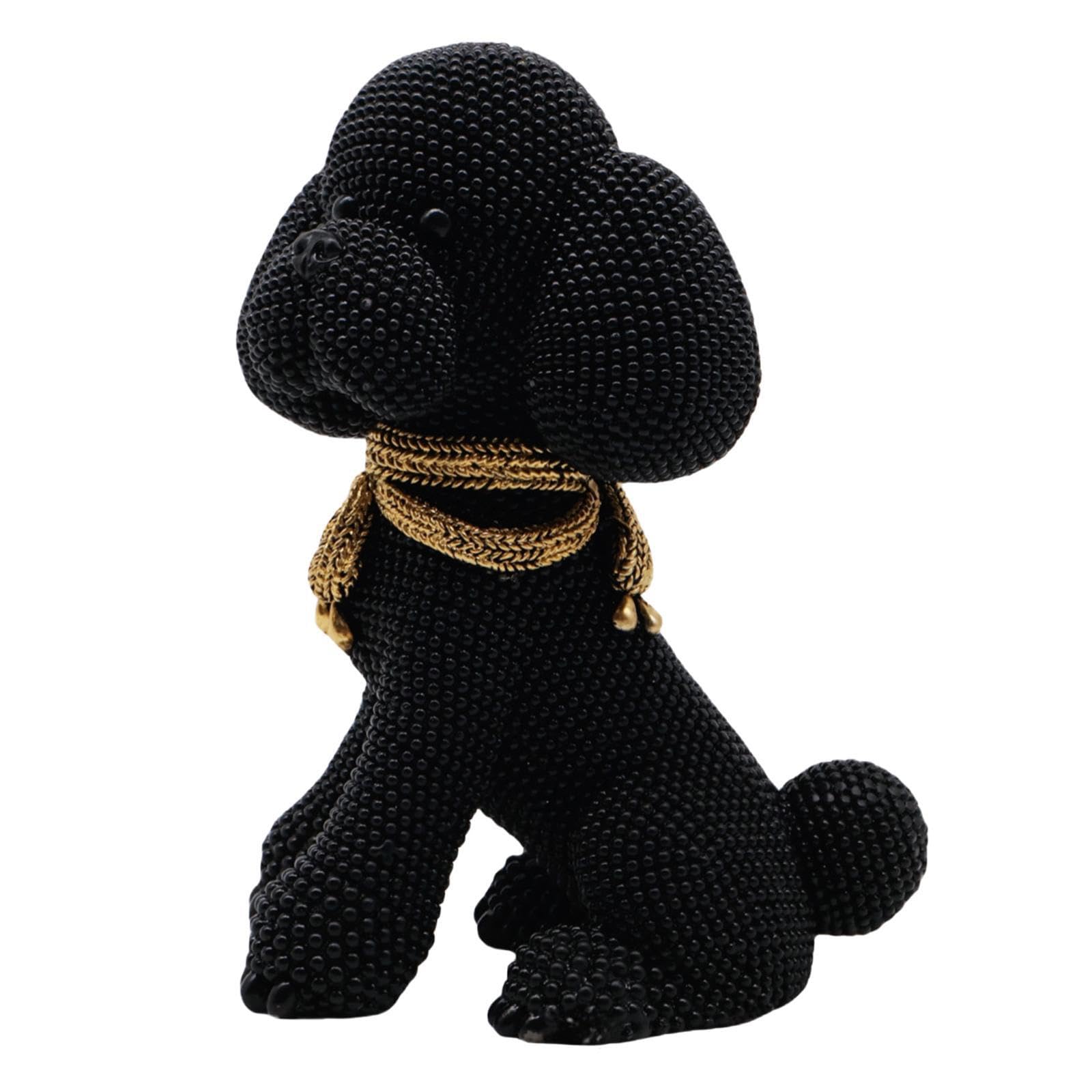 mophrati Statua da tavolo a forma di cane: opera d'arte moderna e creativa per l'arredamento, realizzata con resina di qualità, statue decorative per amici, ecc.