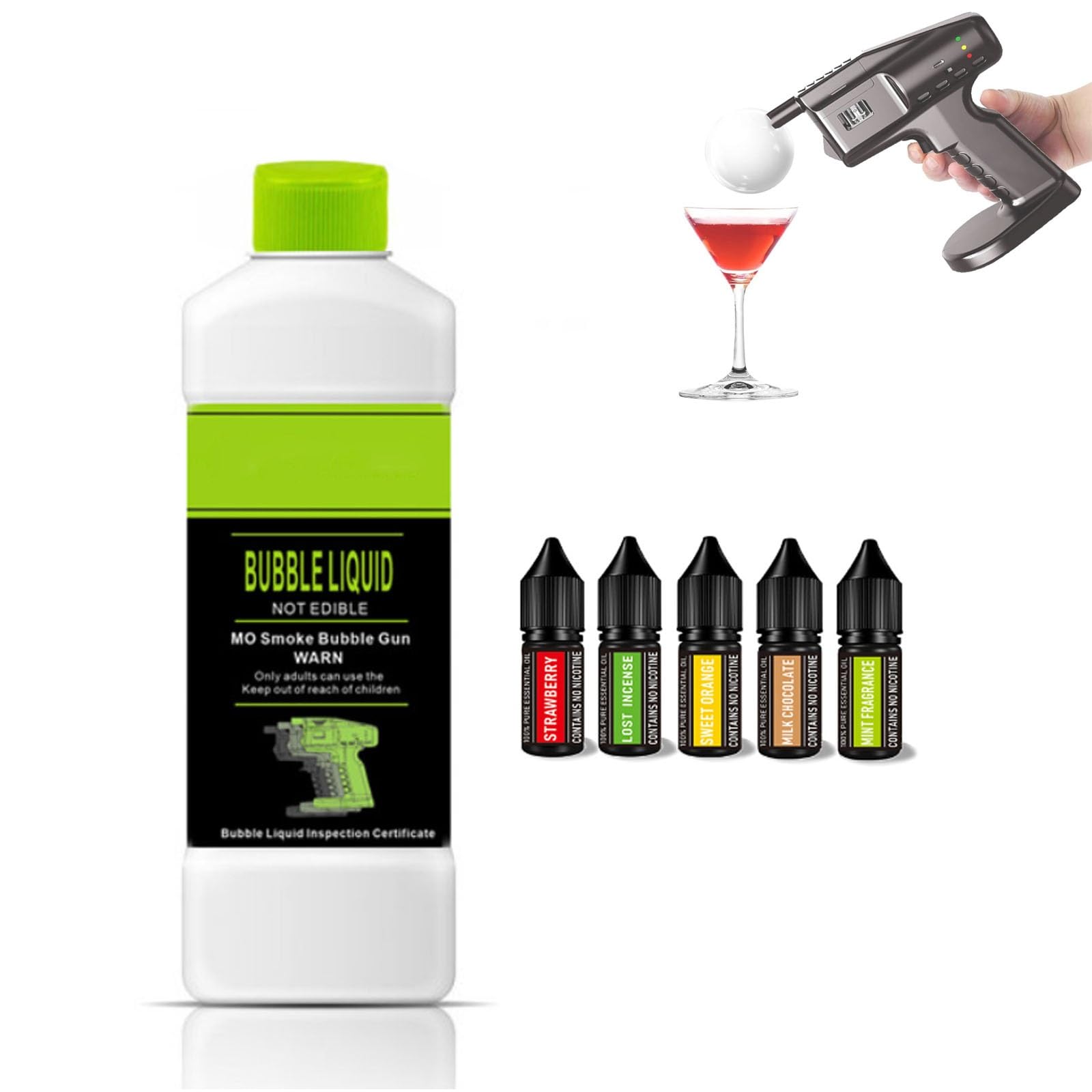 5 Flavors Blaster e Bubble Liquid for Fumo Bubble Gun di Accessori da Bar in Cucina Barman Cocktail Gun Bar Barman