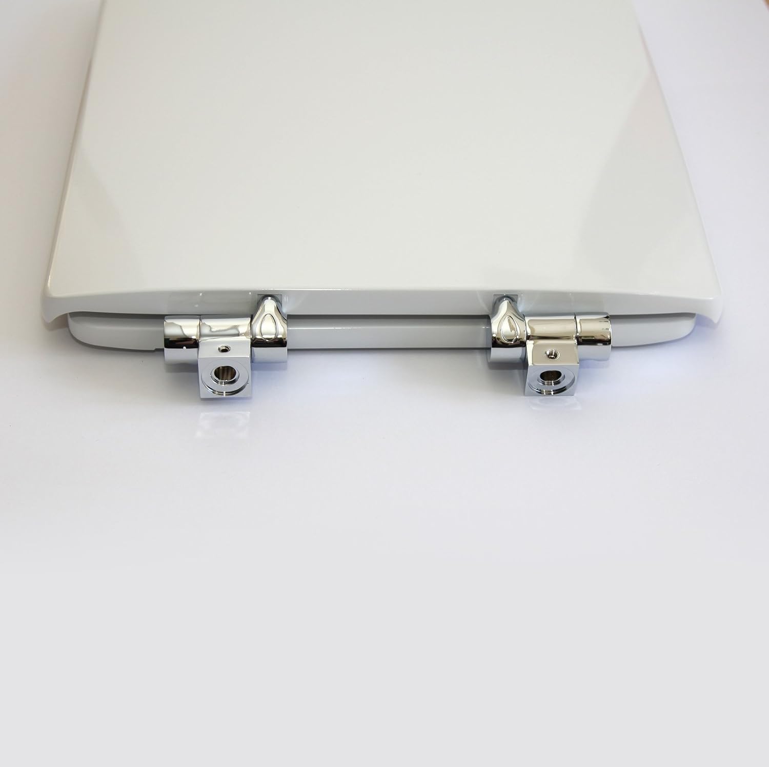 Roca Sydney Replacement WC Toilet Seat with Soft Close Hinges in White