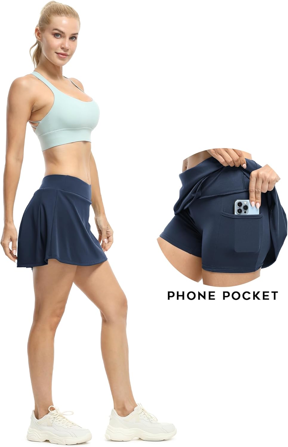 icyzone Athletic Skirts for Women - Workout Running Golf Tennis Skort with Pockets - Image 4