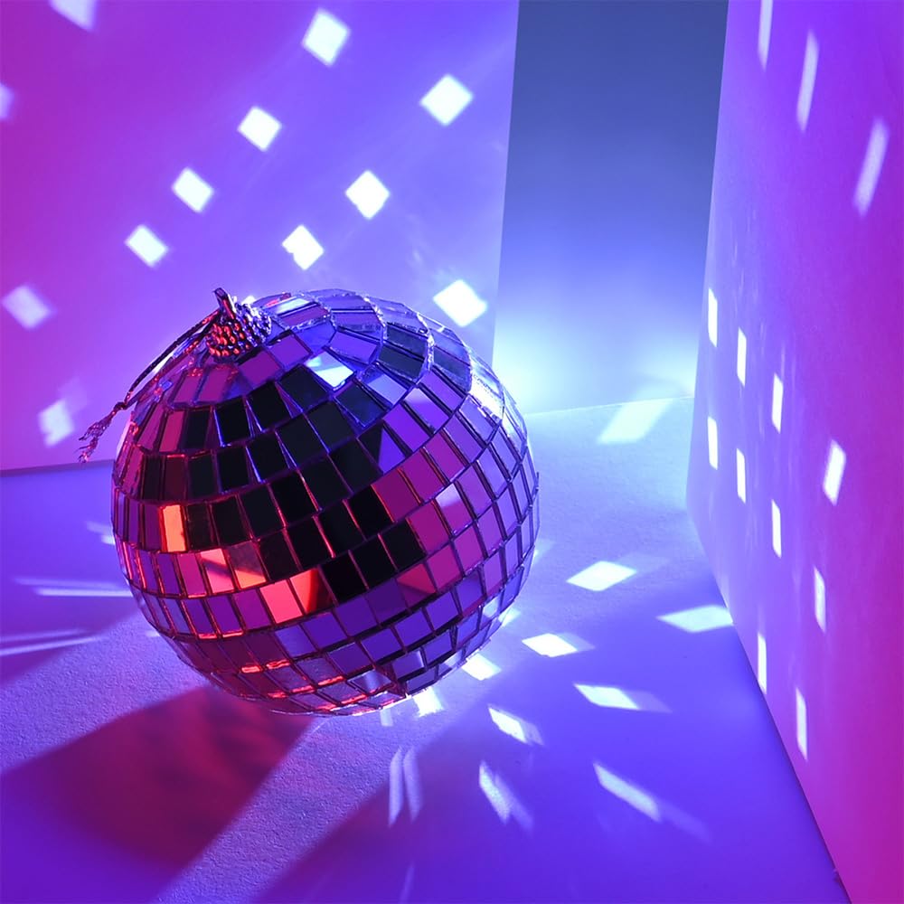 12 Pezzi Palle Da Discoteca A Specchio - Decorazioni Natalizie E Per Feste, 4 Misure Diverse Con Gancio Per Appendere - Foto 2