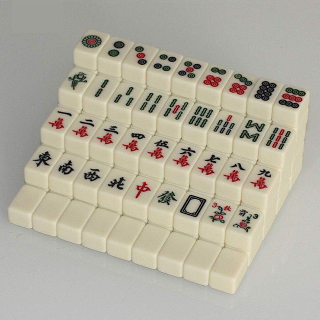 麻雀 20 * 14mm ミニ中国麻雀牌 144個/セット ブリキ箱入り(Pink) 麻雀