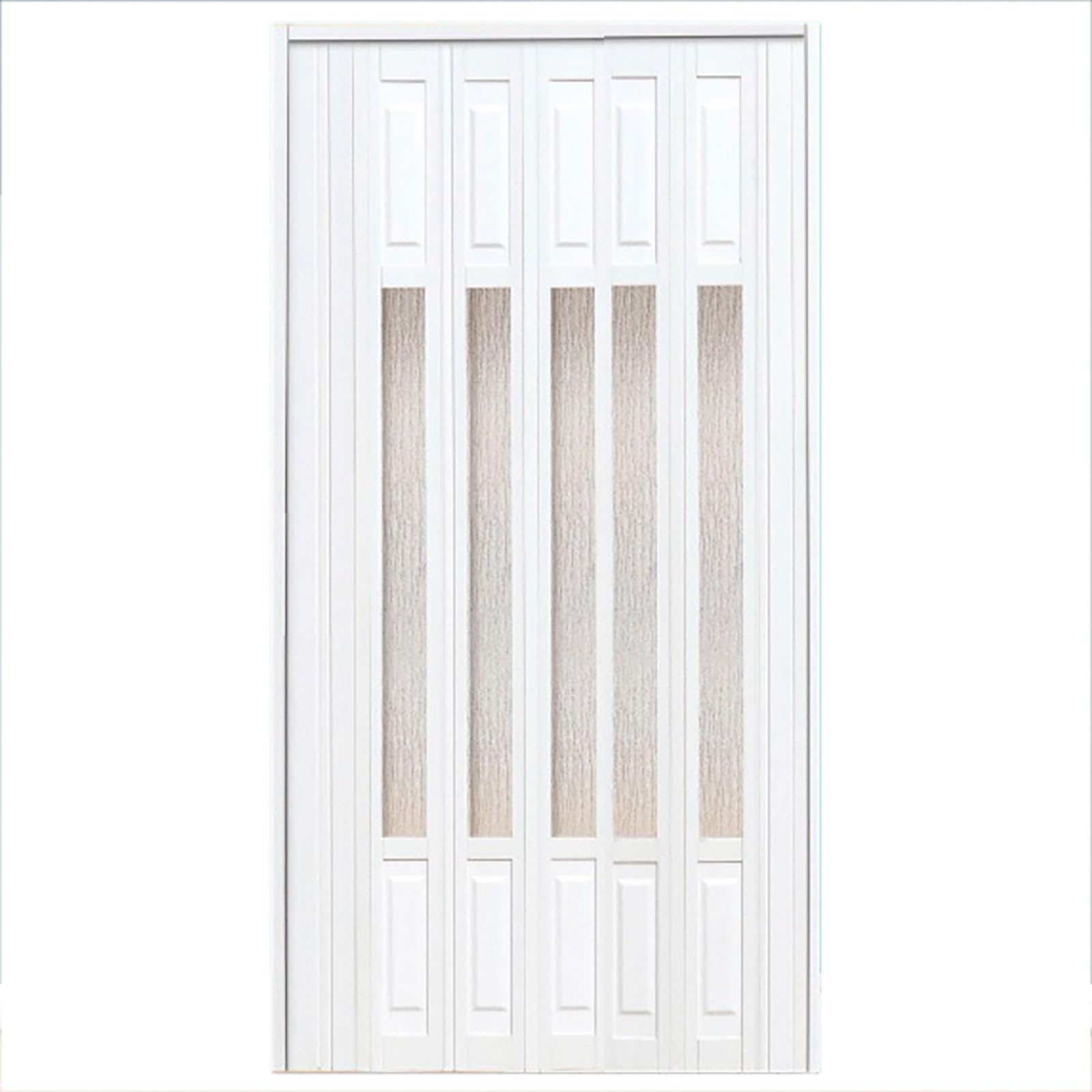 Porte a fisarmonica da interno a soffietto, 78,7 x 203,2 cm, bianche, con hardware di installazione e serratura, per armadio, ufficio, hotel, ristoranti (78,7 x 203,2 cm)