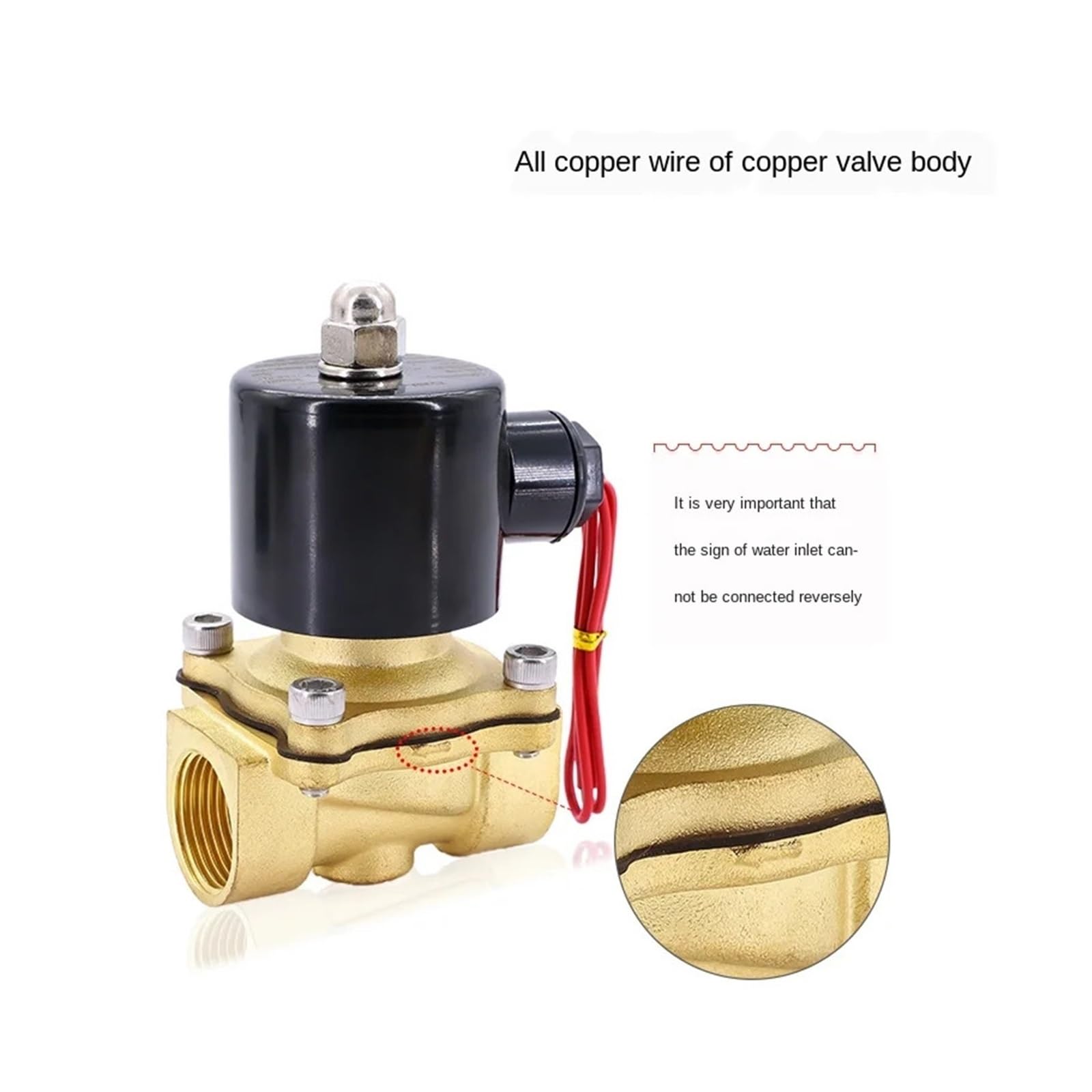 Válvula electromagnética neumática 2W 160-15, Normalmente Cerrada, 220 V, 4 Puntos, 6, Interruptor de Ajuste, válvula electrónica(2W200-20 24V)