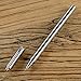 EKLOEN Ballpoint Stainless Steel Silver Pen, Fine Point, Black Ink, One Pack