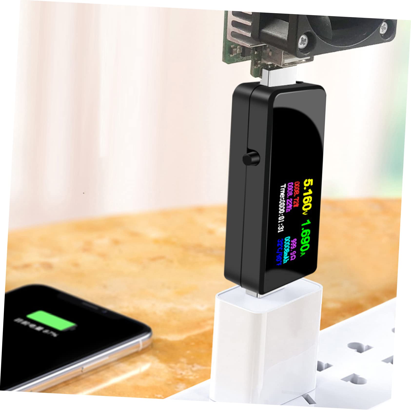 OSALADI 5stücke Usb Tester Mit Farbdisplay Spannungsmesser Für Usb-anschlüsse Überwachung Von Kapazität Und Leistung Für Ladegeräte Und Powerbanks