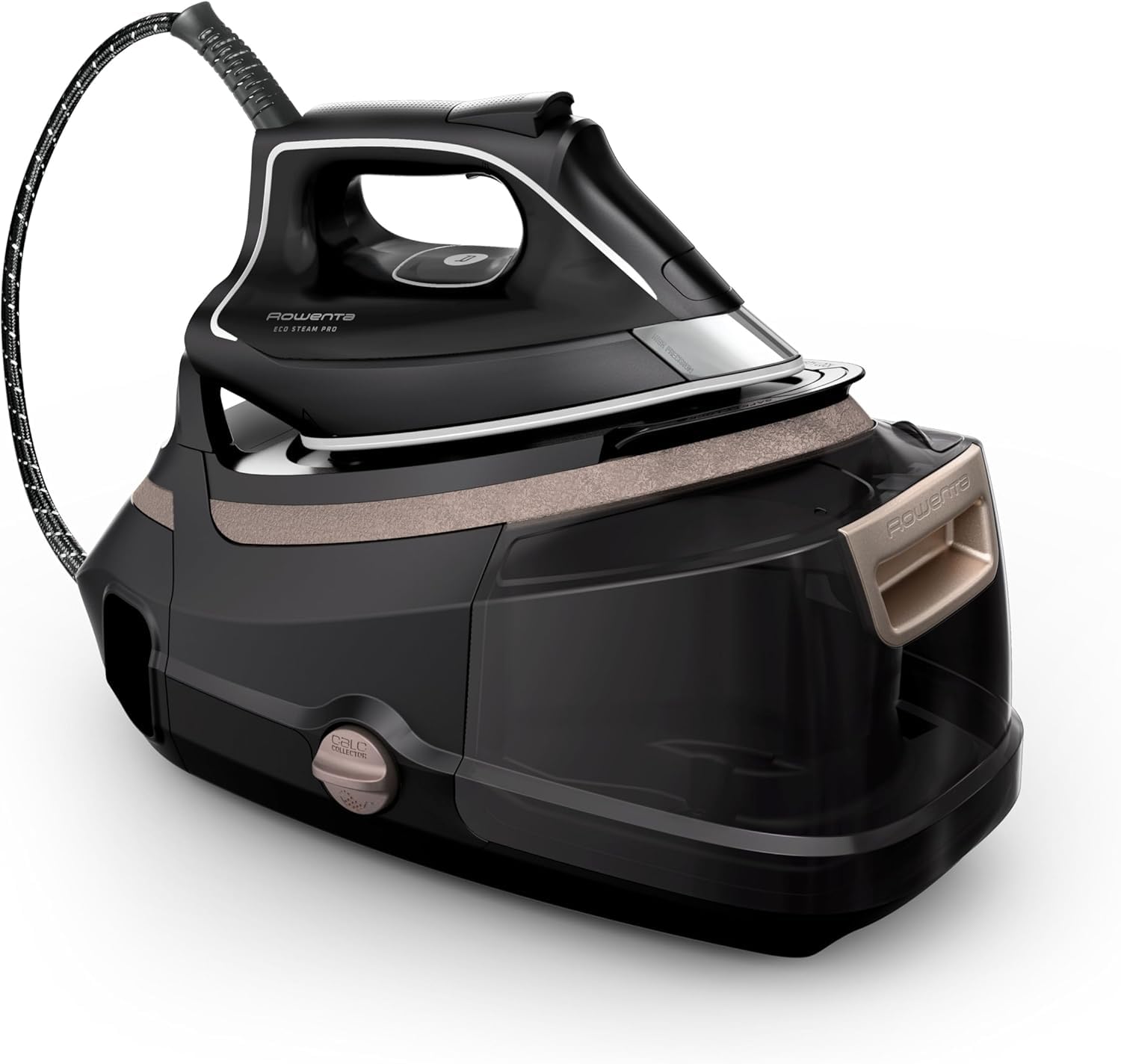 Rowenta Centro planchado Eco Steam Pro - Gran potencia de vapor, eficiente, óptima distribución del vapor, depósito agua extraíble 1,3 L, tecnología silenciosa, diseño ecológico, DG9640