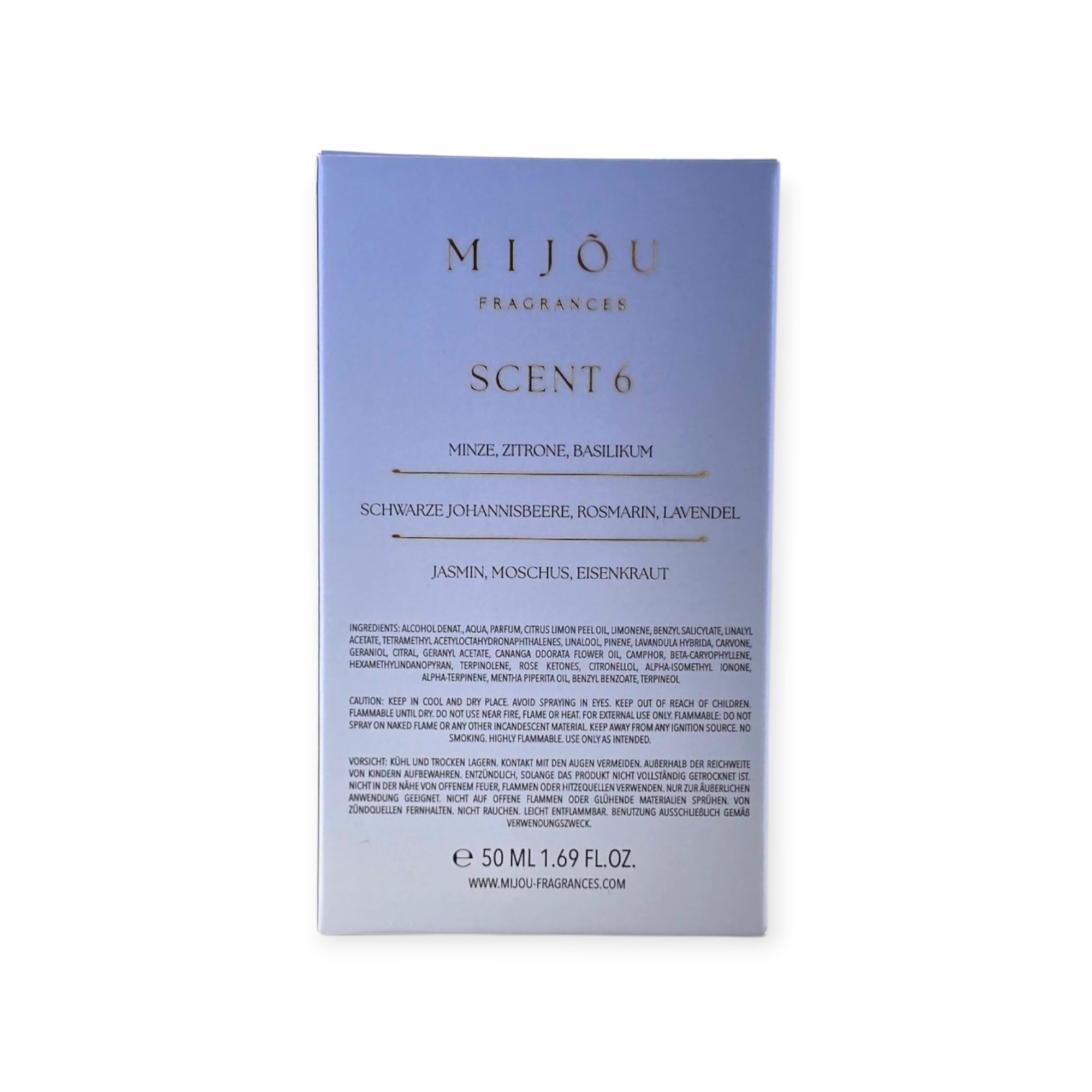 MIJÕU Scent 6 Eau de Parfum (50ml) – Tonificante profumo unisex con limone, menta e basilico – Profumo fresco di nicchia aromatico-citrica, ideale per l'estate