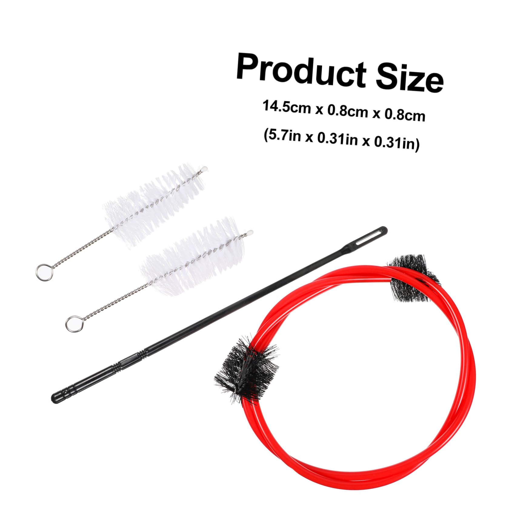 Ipetboom 4pcs Trumpet Cleaning Kit Cornet Maintenance Brush Set for Flute Cornet Cleaning Brush for Instrument Care