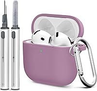 Vista 495 de Funda para AirPods Pro con kit de limpieza, funda de silicona suave para Apple AirPod Pro de 1ª/2ª generación, accesorios de funda AirPods Pro/Pro 2