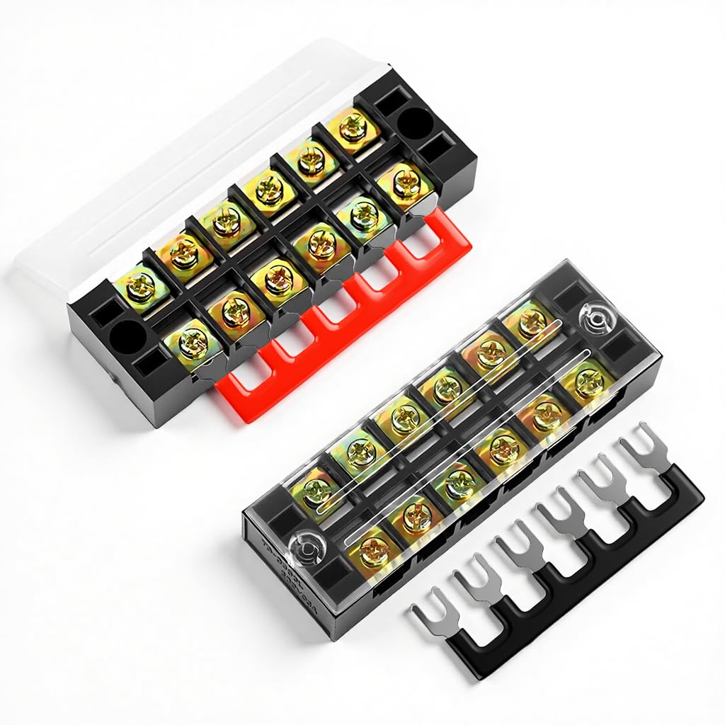 Serplex® 6-position Terminal Block Kit, 35A Terminal Block with Lid Cover, 6-position Wire Connector Strip Dual Row Terminals Strip for Electrical Control Cabinets, Distribution Boxes-image-41