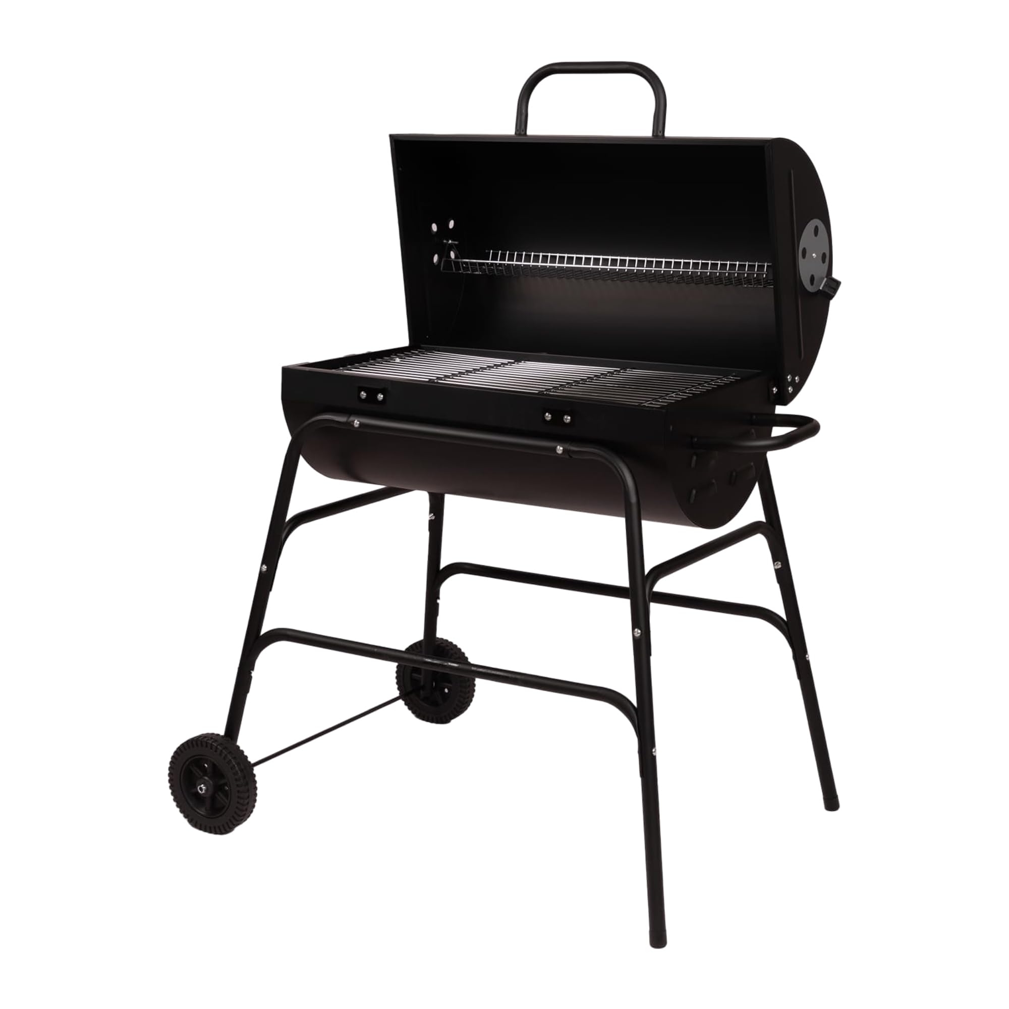 Peng Essentials Grillbeat Drum Basic BBQ Grill for Indoor & Outdoor Cooking| Traveler Compact Foldable Tandoor Charcoal Barbeque Grill Set| Free Stand, Portable, Easy Assembly- (Black)