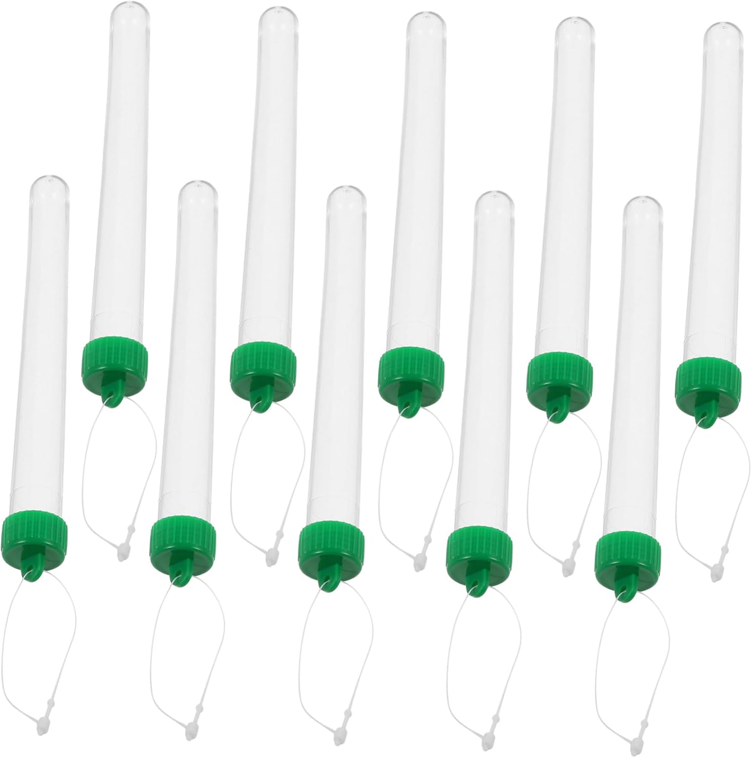 Cabilock 10Pcs Plastic Test Tubes with Screw Caps Storage Vials for Liquids Bottles for Samples Vials for Lab Home Use