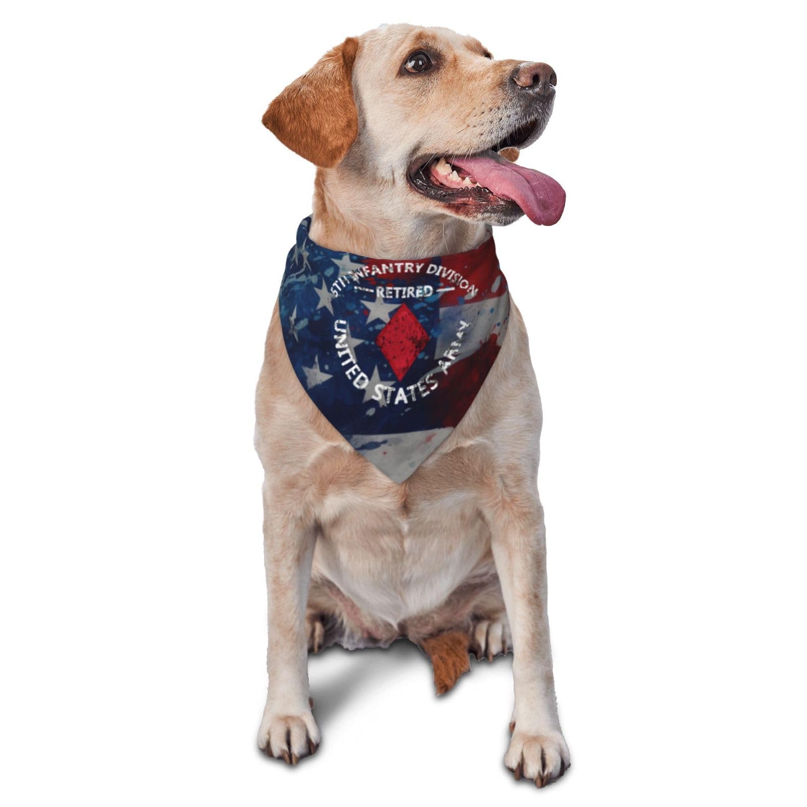 5th Infantry Division Retired United States Army Dog Scarf Pet Bandana Cat Pet Bibs