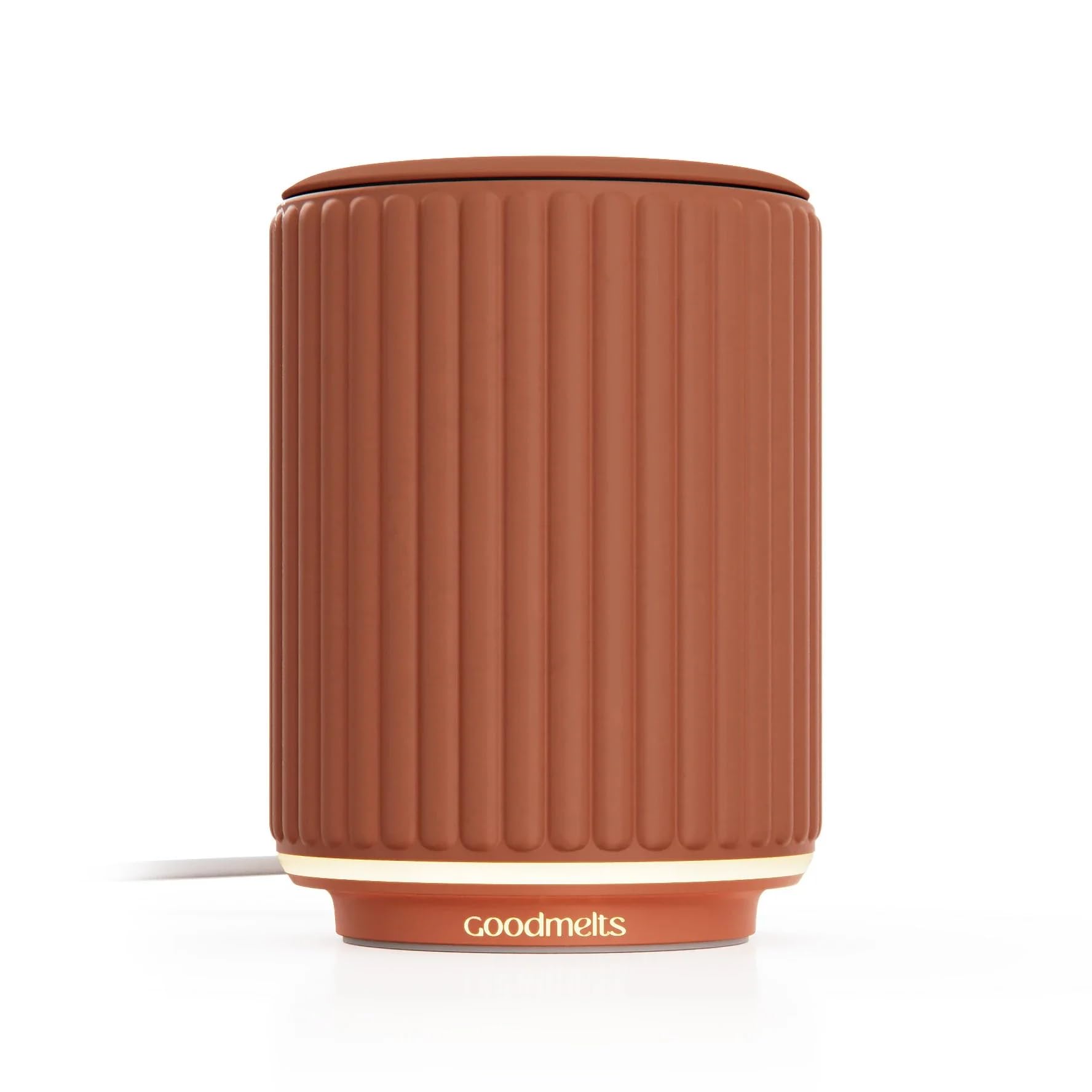Halo Electric Scented Wax Warmer | Scents 600Sq.Ft Space | Auto-Off Timer | Handmade Ceramic Body | 3-Ambient Light Settings | Safe, Smoke-Free, Natural Fragrance (Terracotta)-image-37