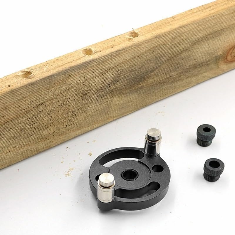 Self-centering 6 8 10mm Dowel Jig Wood Panel Puncher Hole Locator Beech Central Holing Position Measuring Drilling Woodworking Tool (SS)